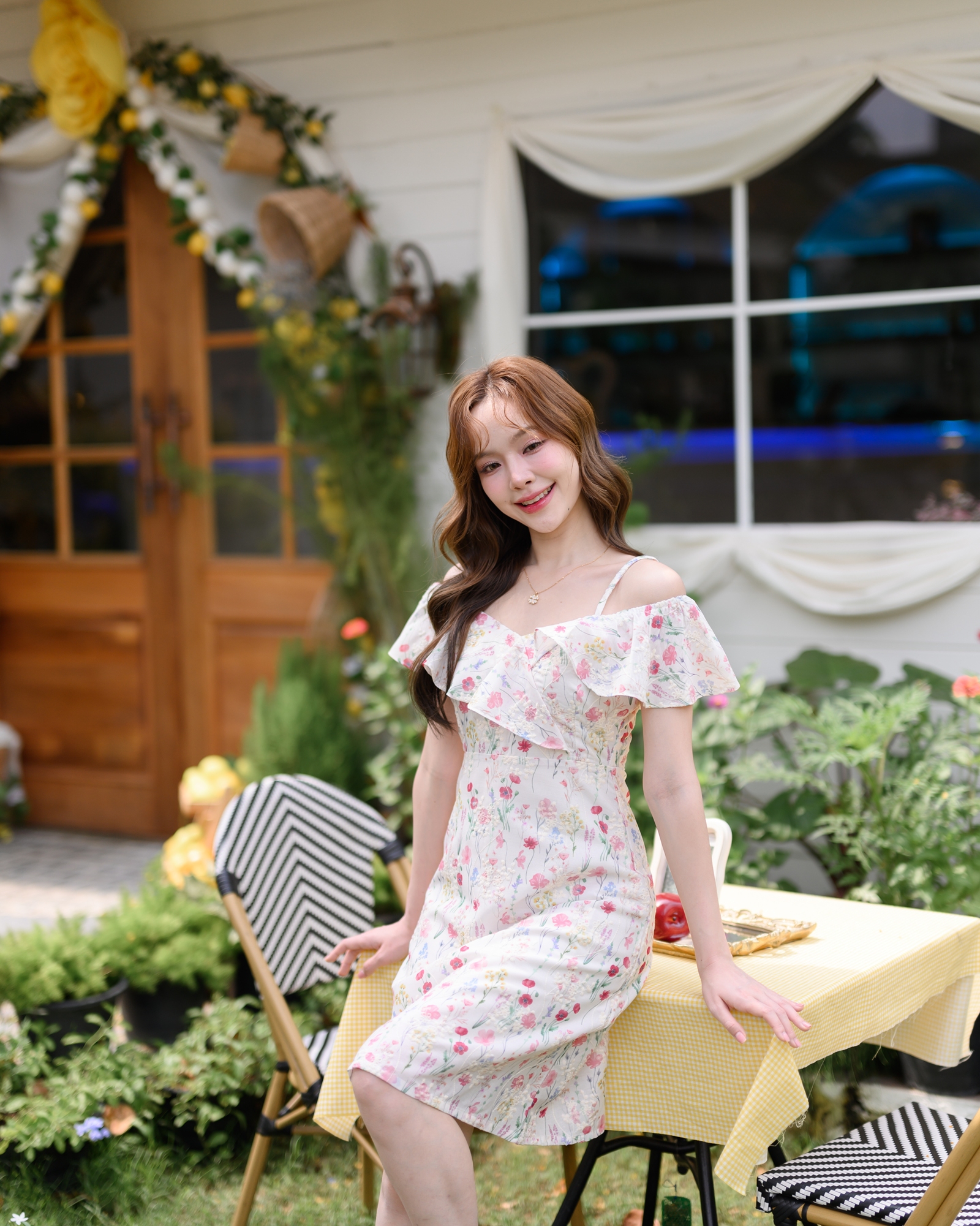 Blossom Breeze Off-shoulder Dress