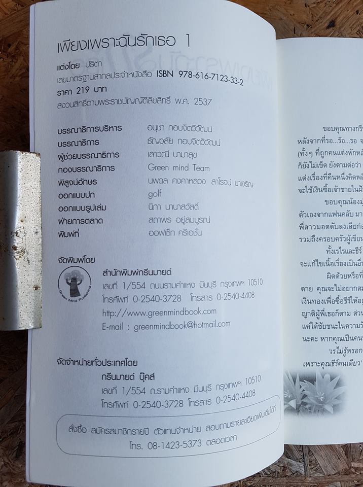 เพียงเพราะฉันรักเธอ 1 / ปริตา