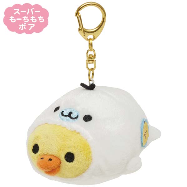 พวงกุญแจ Kiiroitori Aquarium (Limited) แบบใส่ชุด Mamegoma ด้านข้างมีหน้าน้อง Kiiroitori แปะอยู่ น่ารักมาก ขนาด 5 x 6.5 x 9 ซม.