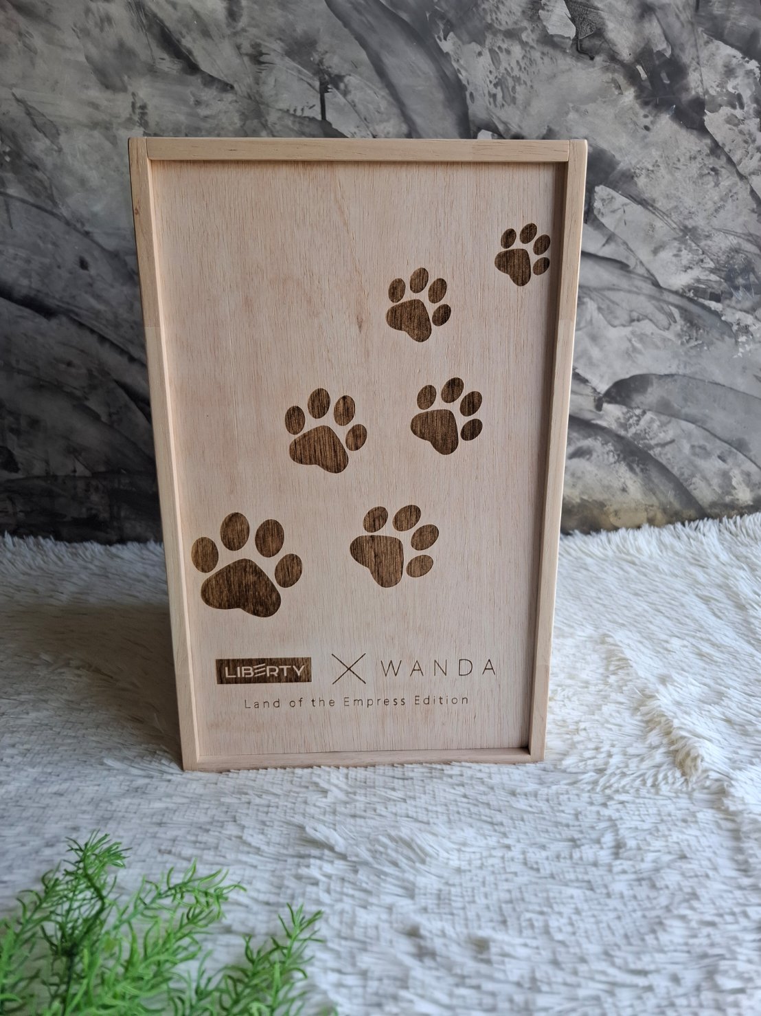 กล่องไม้ยางพาราฝาสไลด์