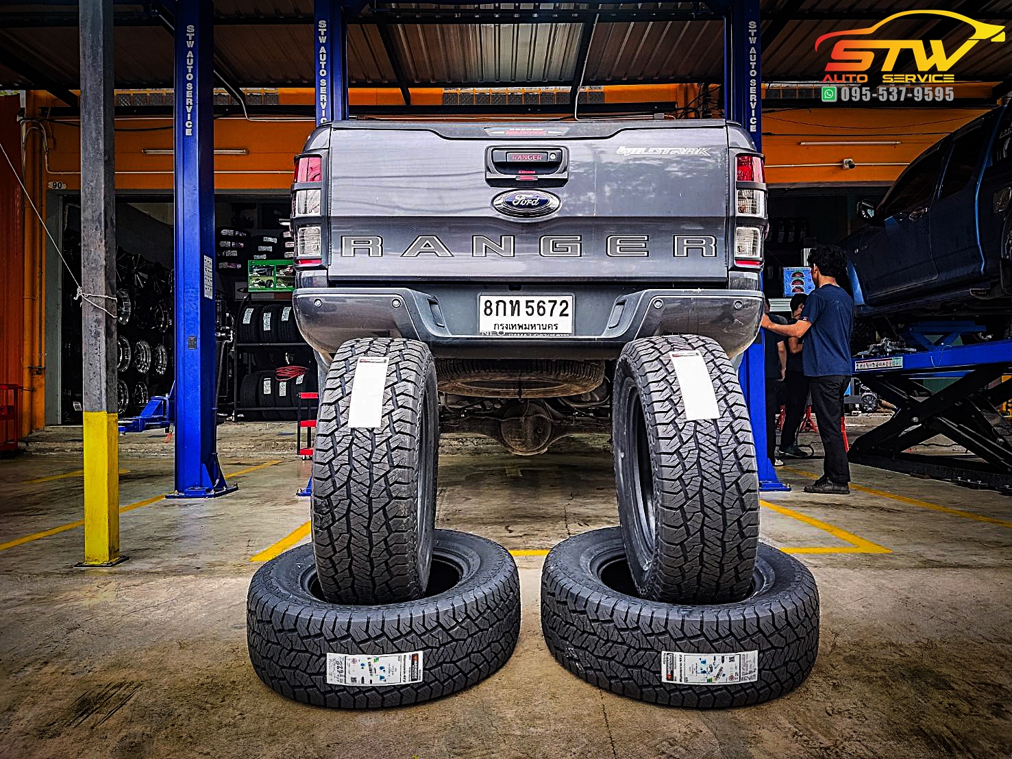 เปลี่ยนยาง FORD RANGER HANKOOK Dynapro AT2 (RF11) 265/65R18 114T