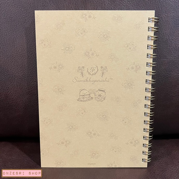 สมุดริมลวด Sumikko Gurashi Maison de FLEUR (Limited) แบบสีน้ำตาล ปกแข็ง ขนาด B6 (18 x 12.5 ซม.) 120 หน้า