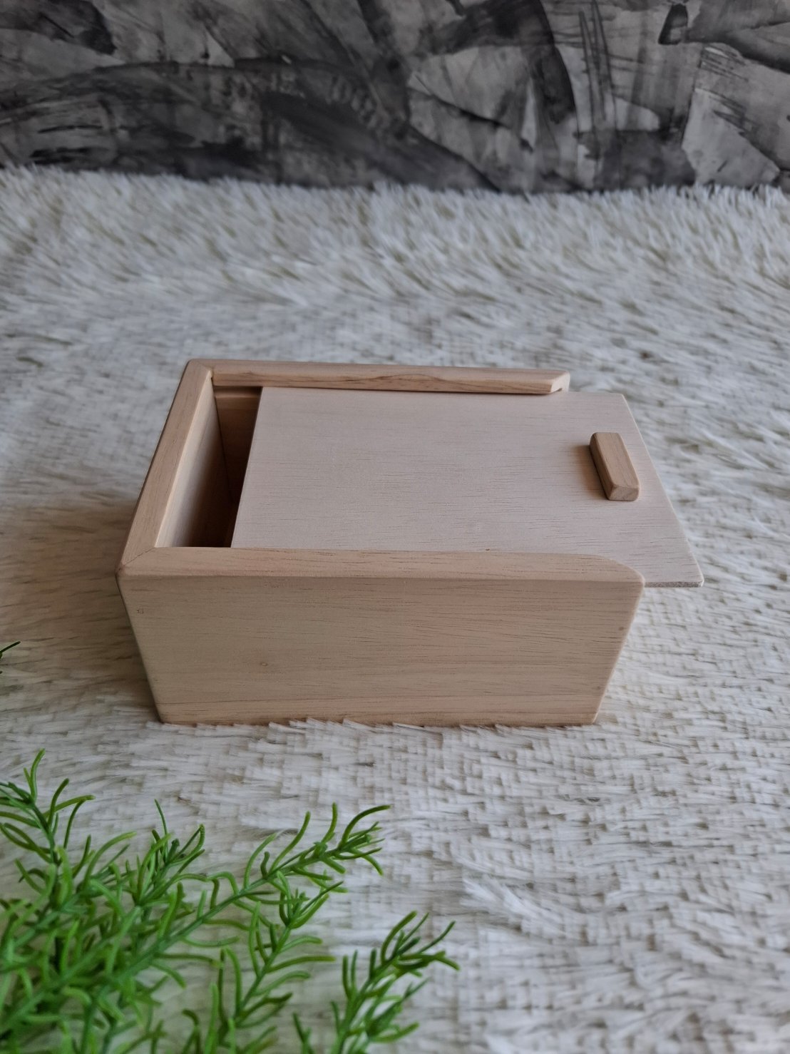 กล่องไม้ยางพาราฝาสไลด์