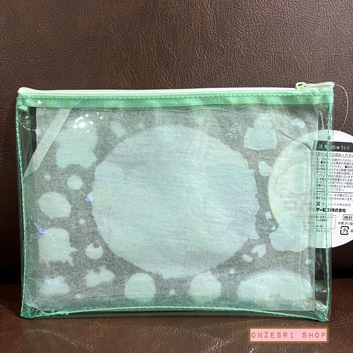 กระเป๋า Sumikko Gurashi - Sumikko Baby Flat Pouch แบบสีเขียว ขนาด 15 x 21 ซม.