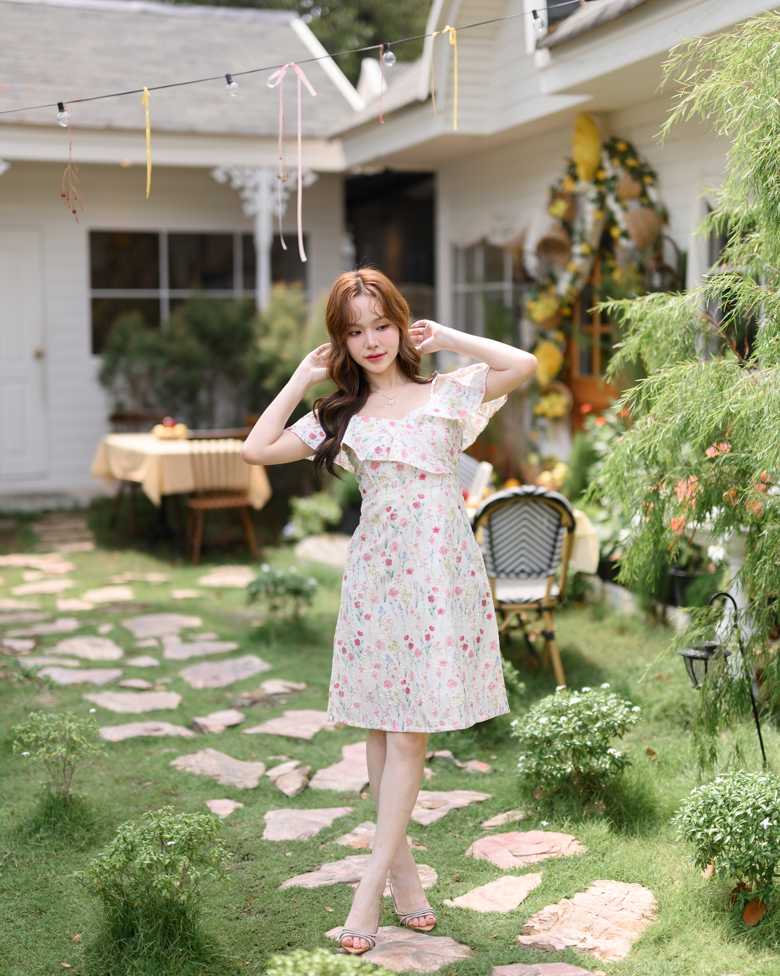 Blossom Breeze Off-shoulder Dress