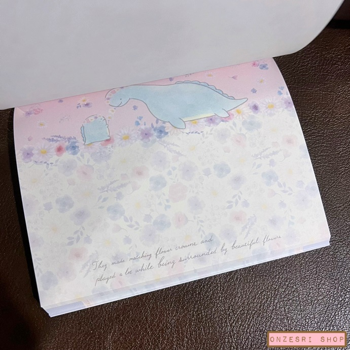 สมุดเล่มเล็ก ลาย Sumikko Gurashi Tokage Memories แบบนอน ขนาด 14 x 10.5 x 1.2 ซม. มี 4 ลาย รวม 120 แผ่น