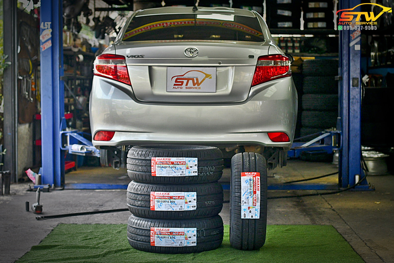 เปลี่ยนยาง TOYOTA VIOS MAXXIS MAP5 195/55R15 85V