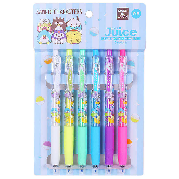 Set ปากกา Pilot Juice ลาย Sanrio Gashapon หัว 0.5 รวม 6 สี