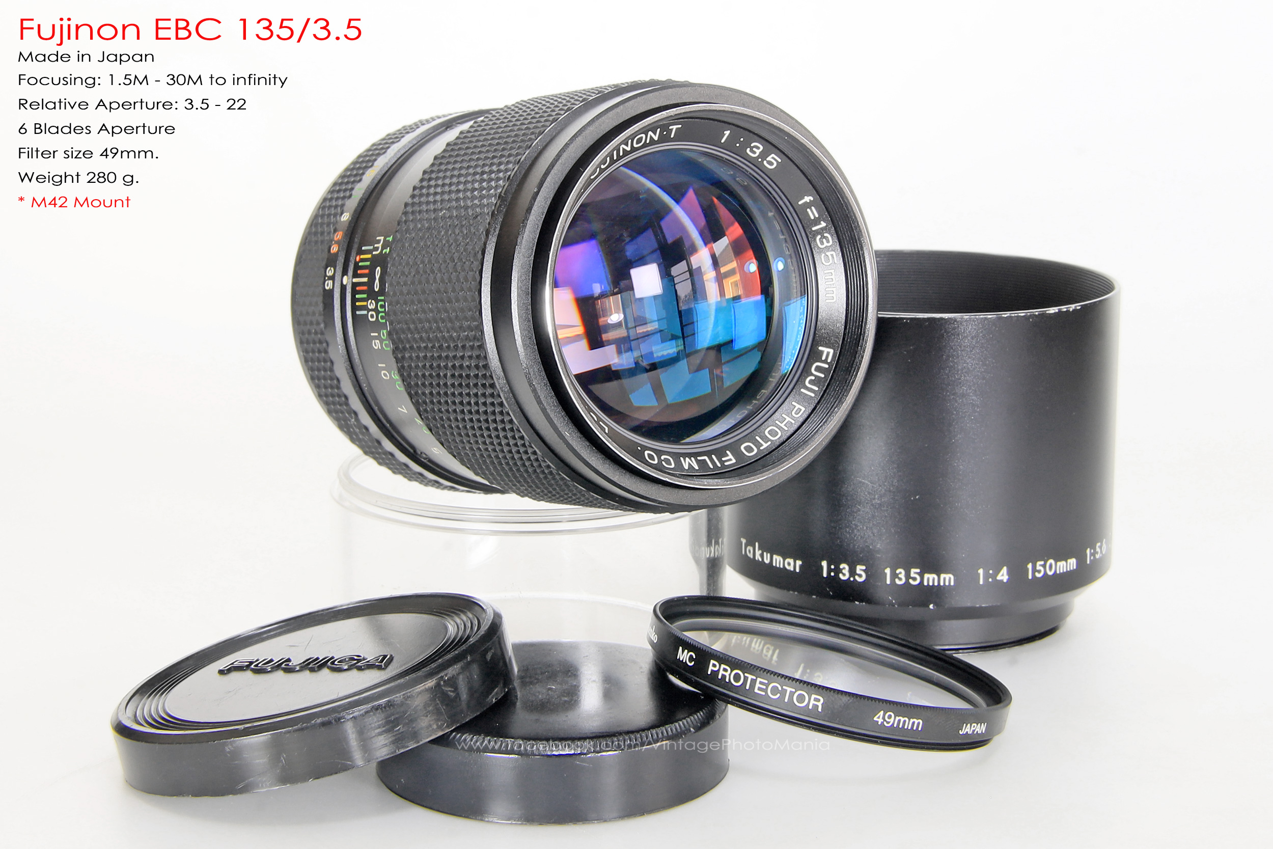 Fujinon EBC 135/3.5 *M42 Mount เลนส์พรอตเทรตตัวเล็กรุ่นหายากของมือหมุนฟูจิ