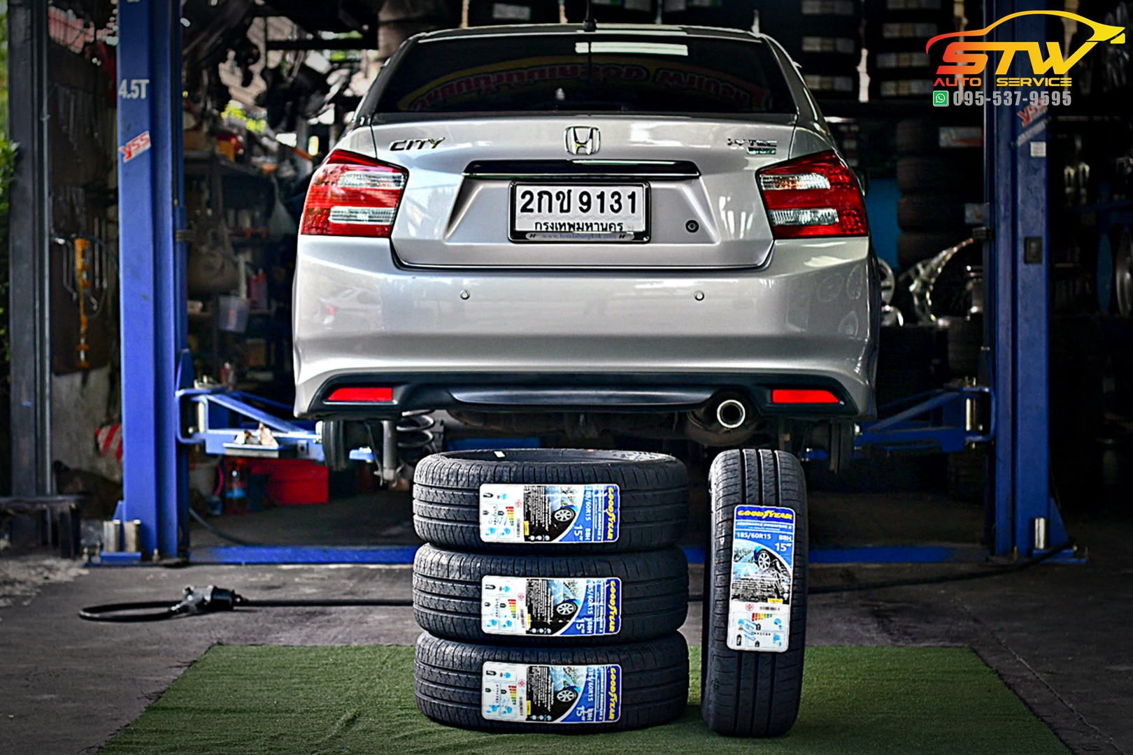 เปลี่ยนยาง HONDA CITY GOODYEAR Assurance Duraplus2 185/60R15 88H