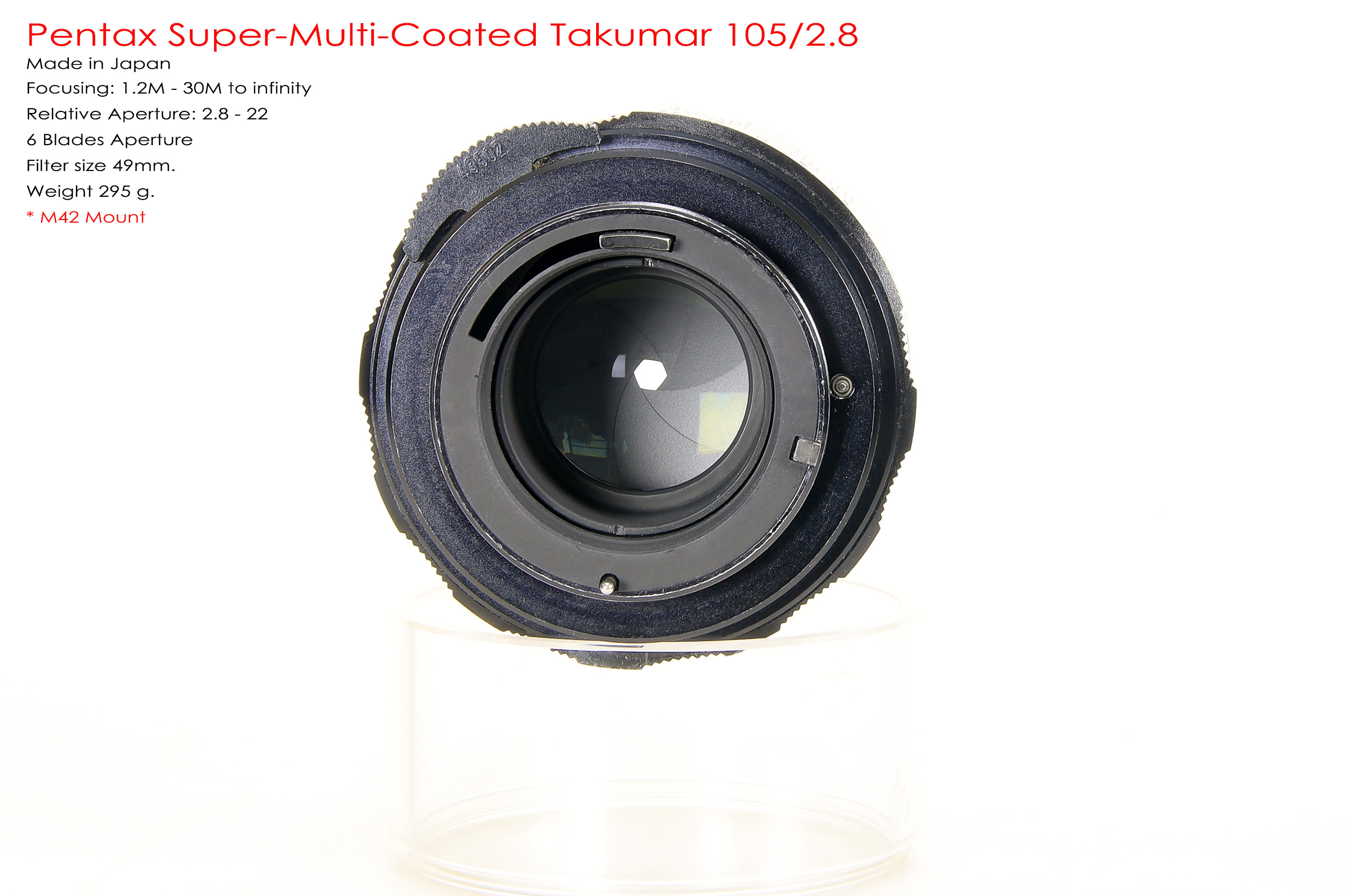 Pentax Super-Multi-Coated Takumar 105/2.8 *M42 Mount เลนส์พรอตเทรตตัวเล็กคมๆ