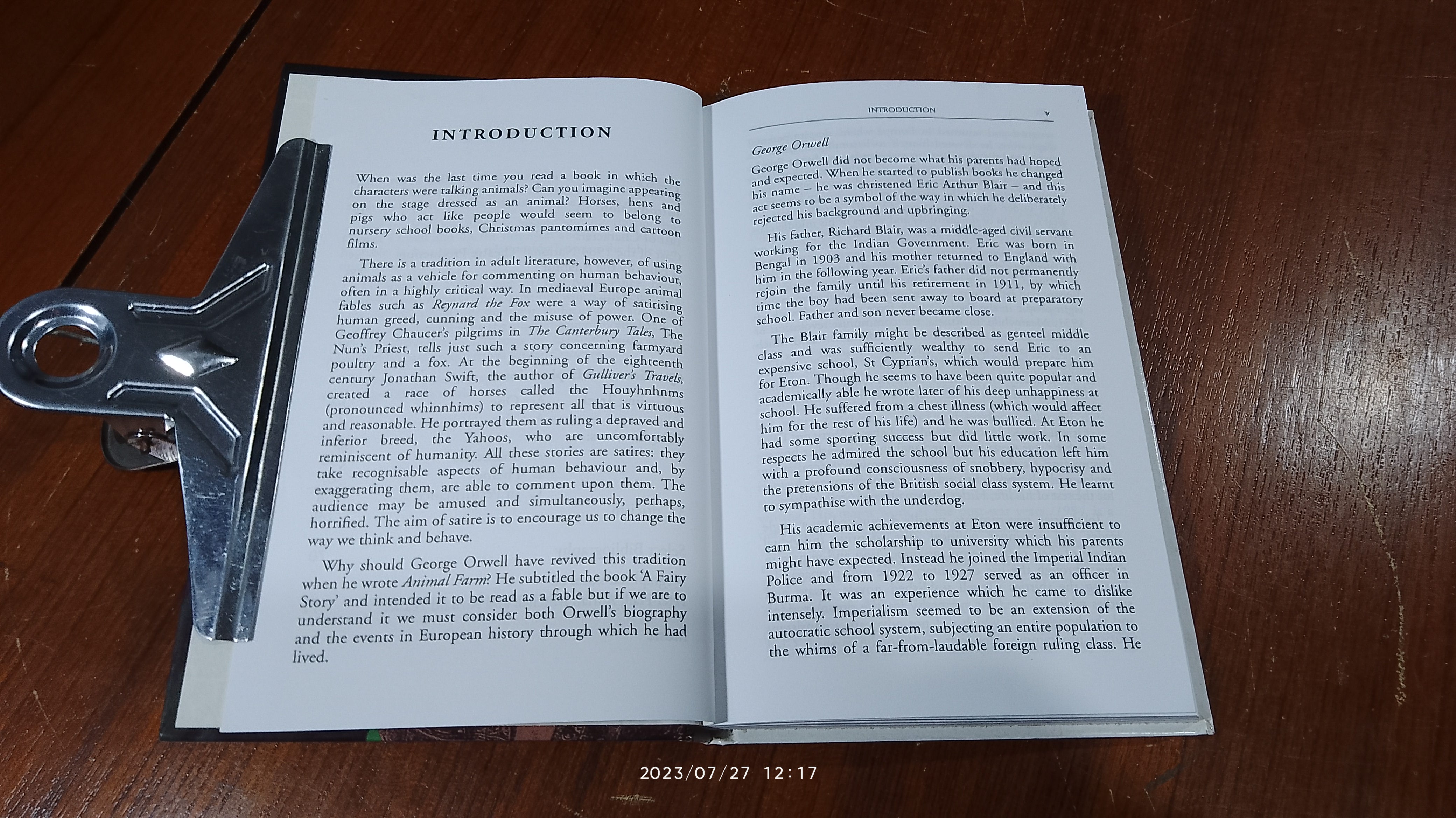 THE PLAY OF GEORGE ORWELL'S ANIMAL FARM Adapted By Peter Hall