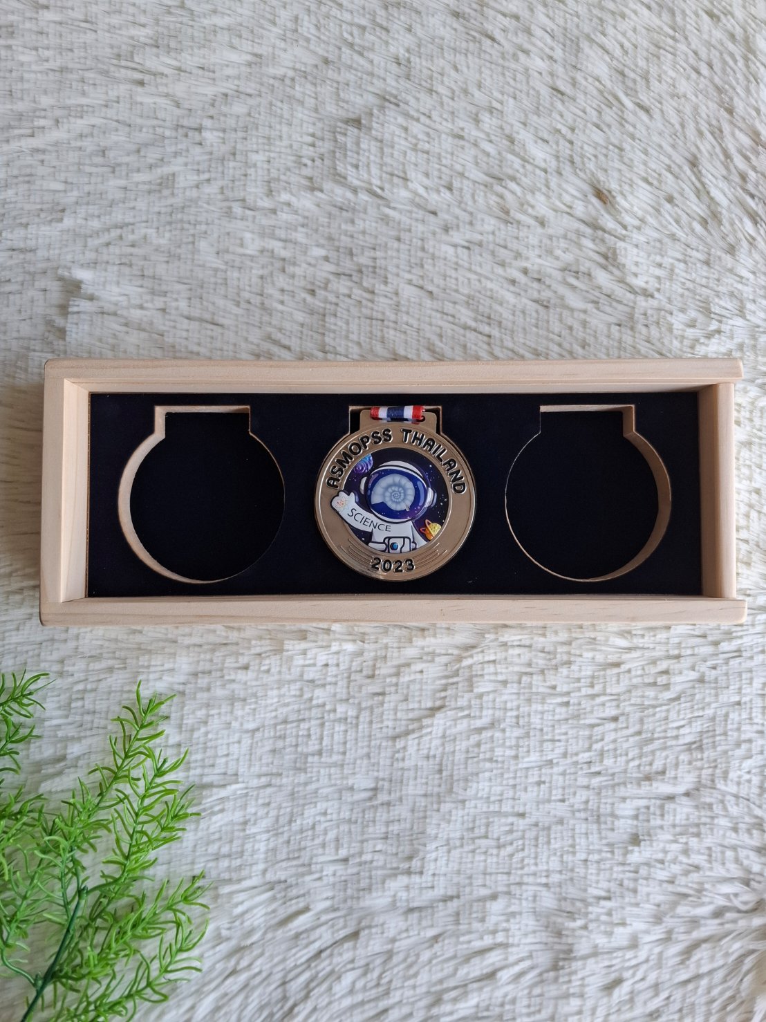 กล่องไม้ใส่เหรียญรางวัล