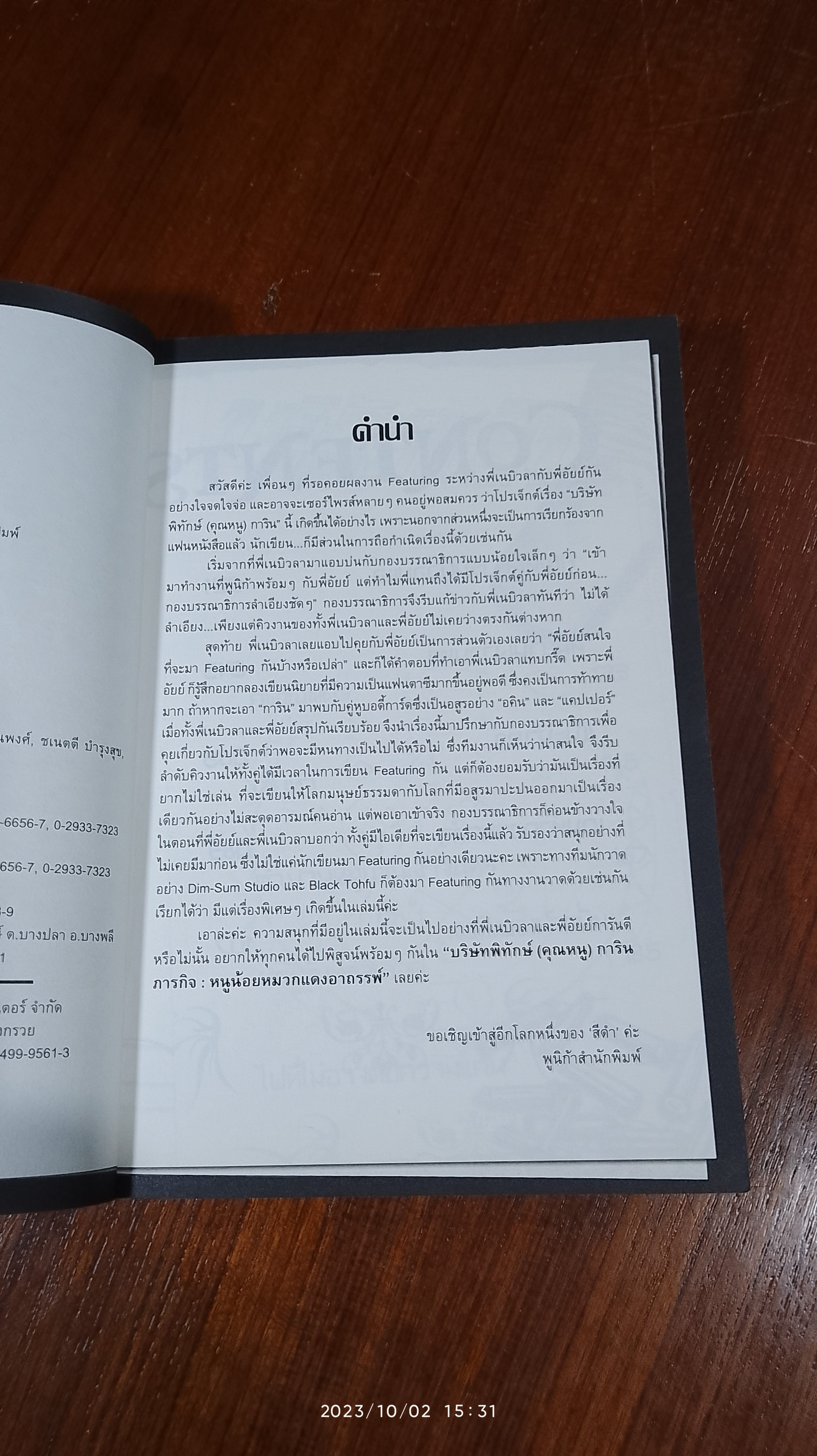 บริษัทพิทักษ์ (คุณหนู) การิน ภารกิจ : หนูน้อยหมวกแดงอาถรรมพ์ / อัยย์