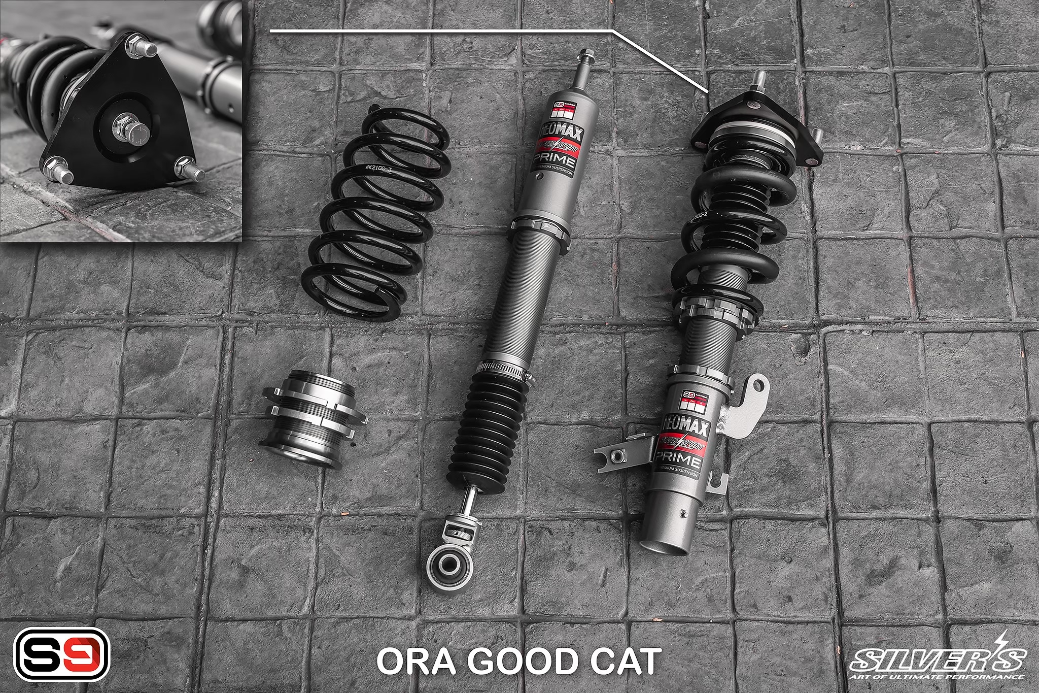 โช้คอัพ Silver’s รุ่น NeoMaxPrime สตรัทปรับเกลียว ใส่ ORA GOOD CAT