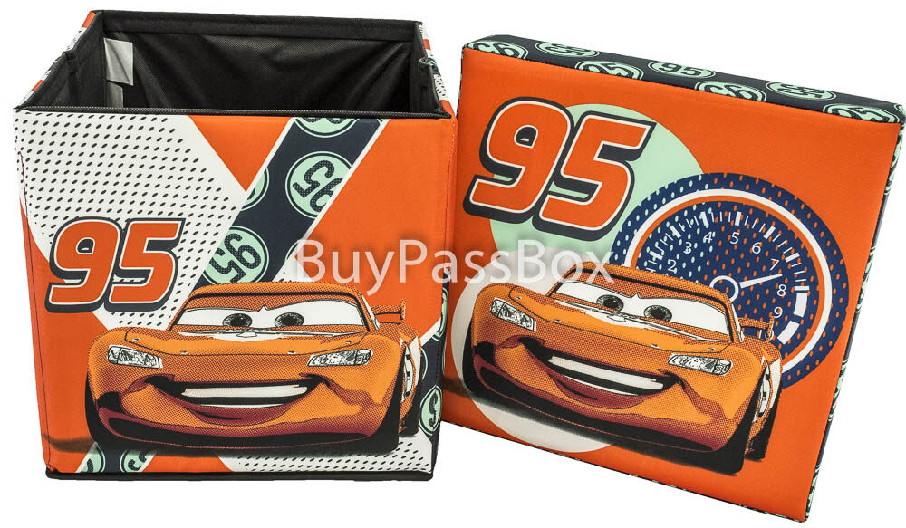 เก้าอี้กล่องเก็บของ 2in1 สตูล Cars