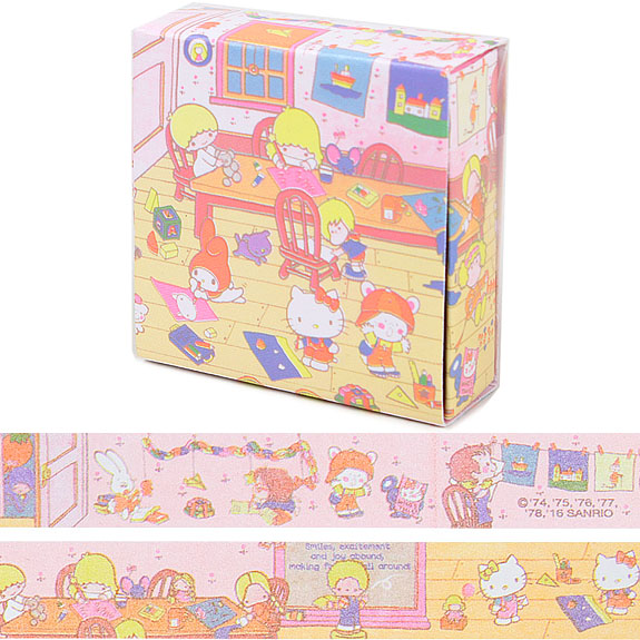 Masking Tape ลายรวม Sanrio Characters ลาย Play ขนาด 1.5 ซม. x 10 ม.