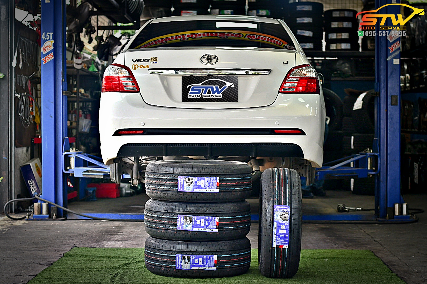 เปลี่ยนยาง TOYOTA VIOS BRIDGESTONE Turanza T005A 195/55R15 85V