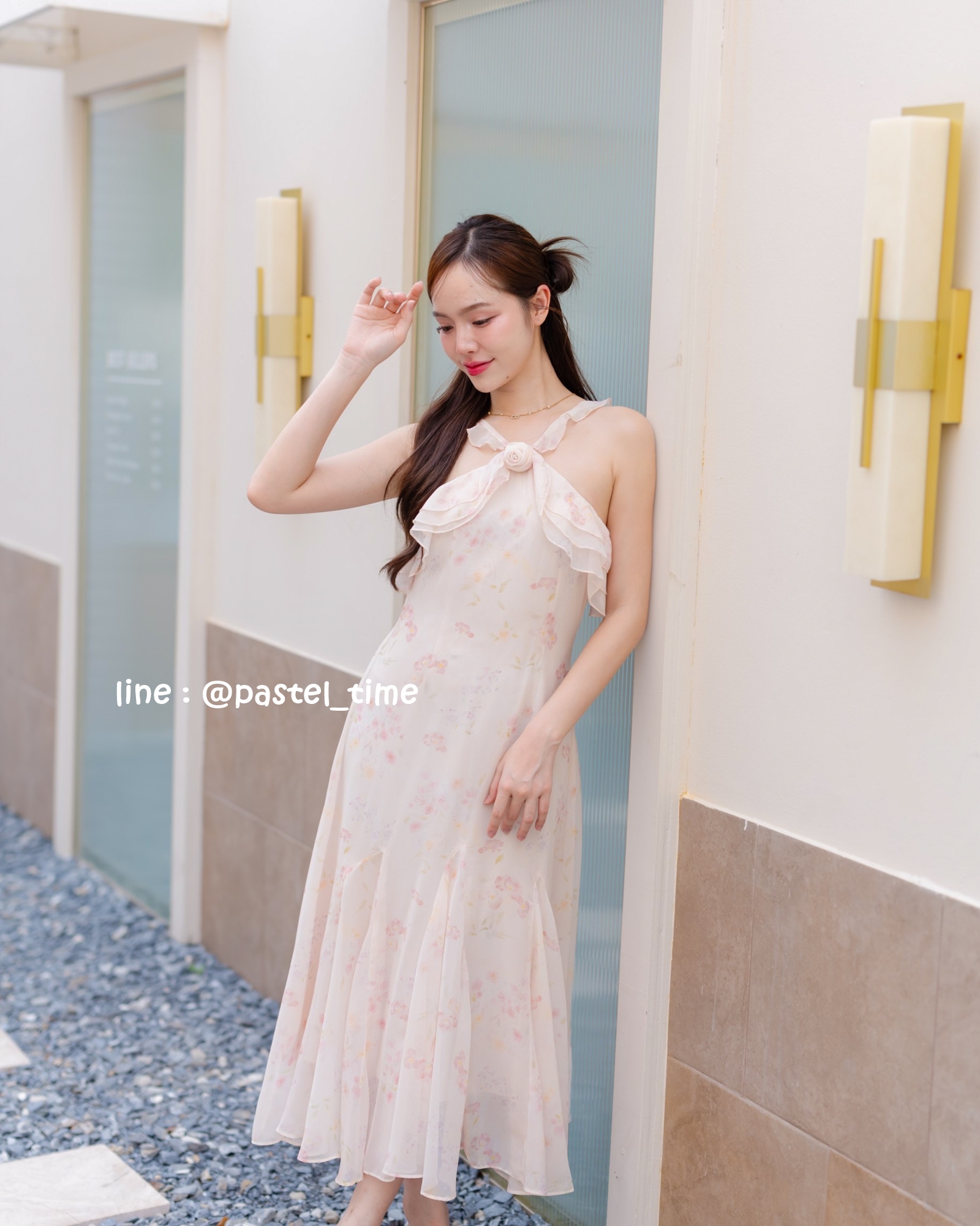 Rosy Vest Maxi Dress