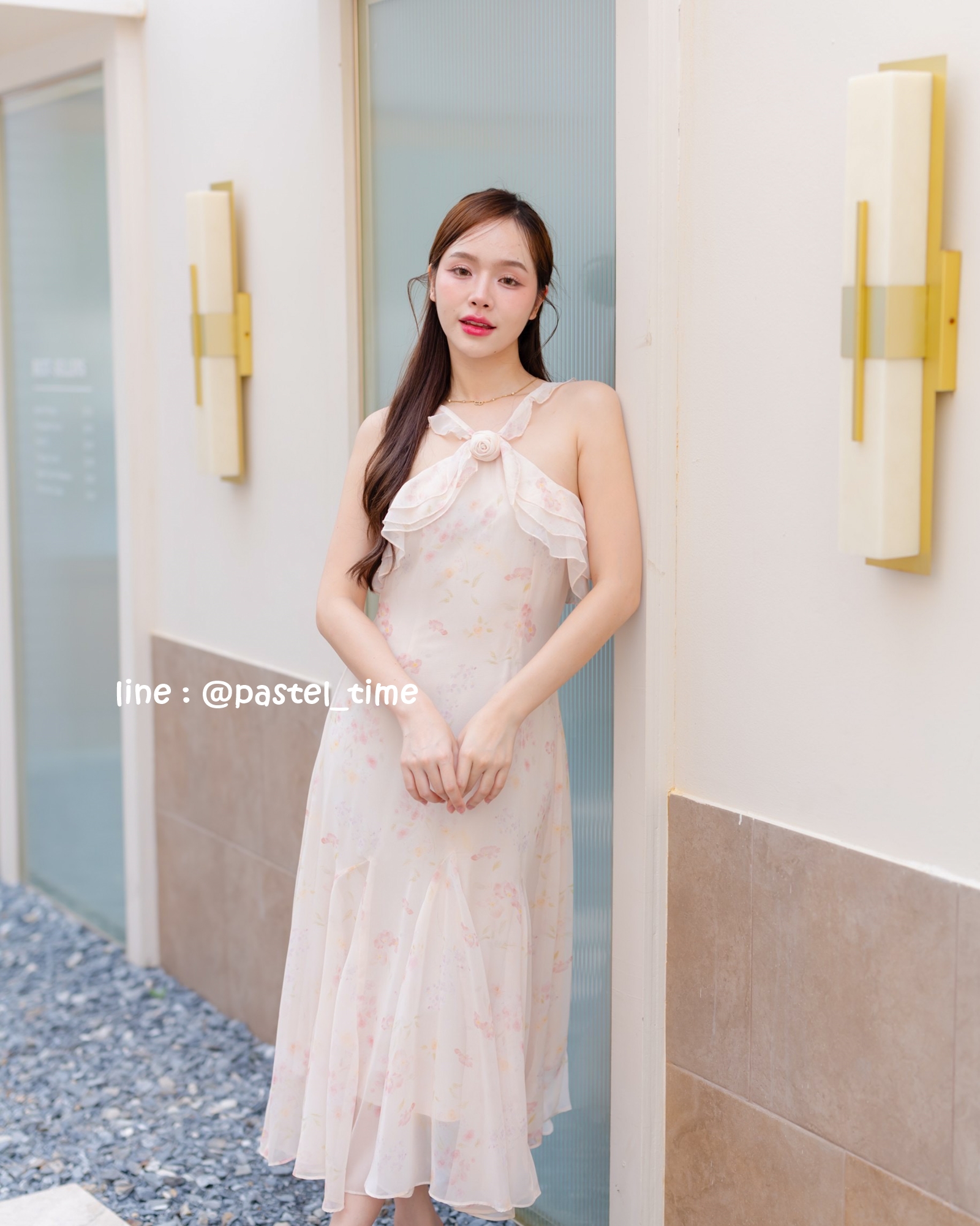 Rosy Vest Maxi Dress