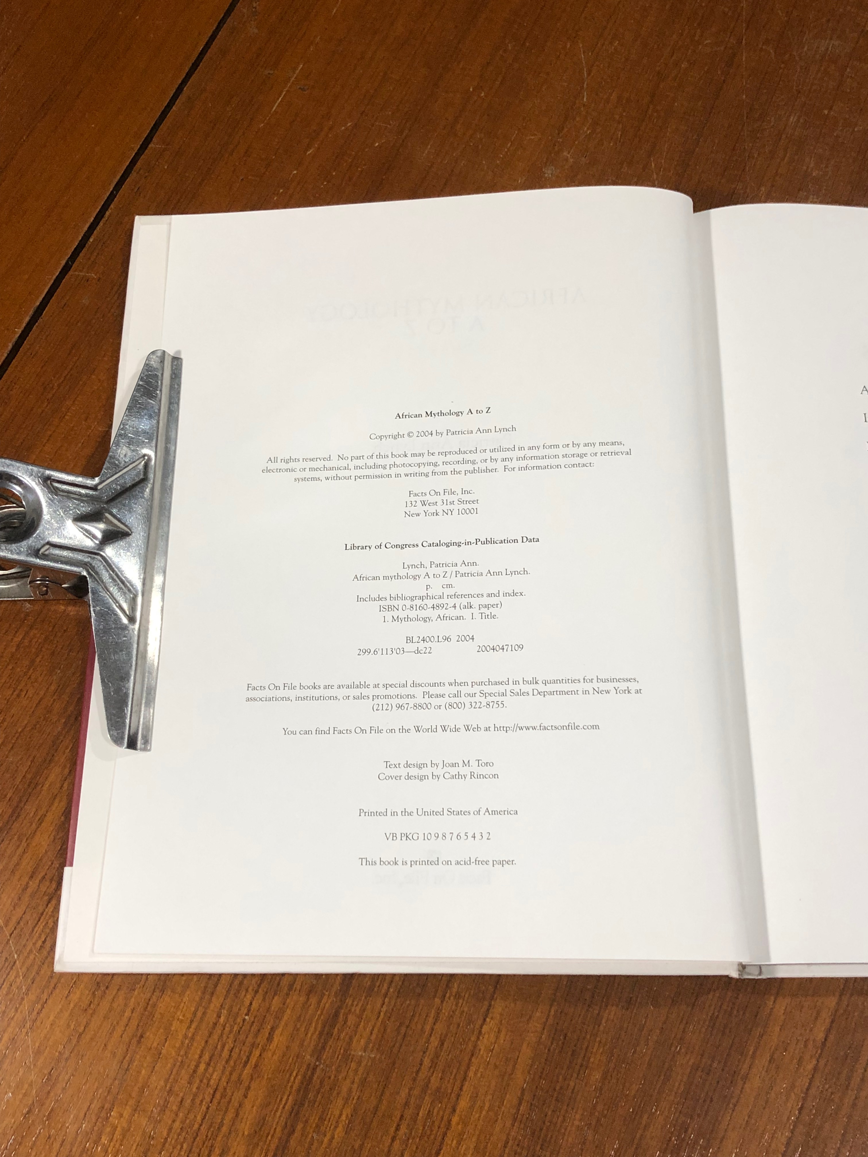 African Mythology A to Z / Patricia Ann Lynch