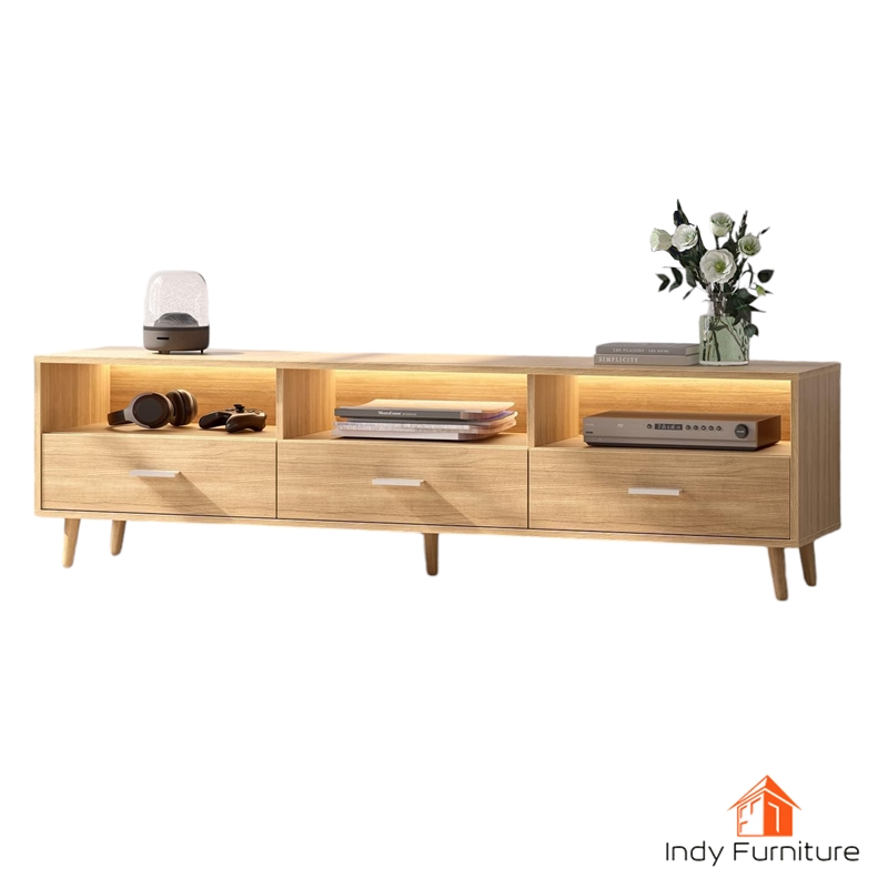 ตู้อเนกประสงค์ ไม้ยางพารา รุ่น Naja-B160 สีธรรมชาติ