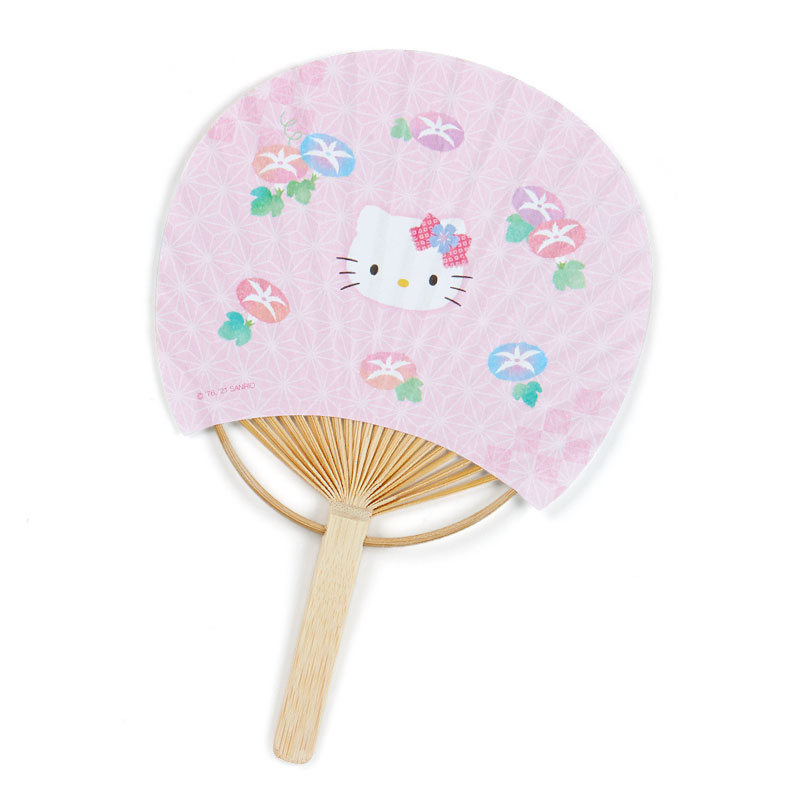 Fan Card from Sanrio Japan พัดกระดาษลาย Hello Kitty พร้อมซอง มีกระดาษโน้ต สามารถเขียนข้อความได้ ขนาด 17 x 11.5 ซม.