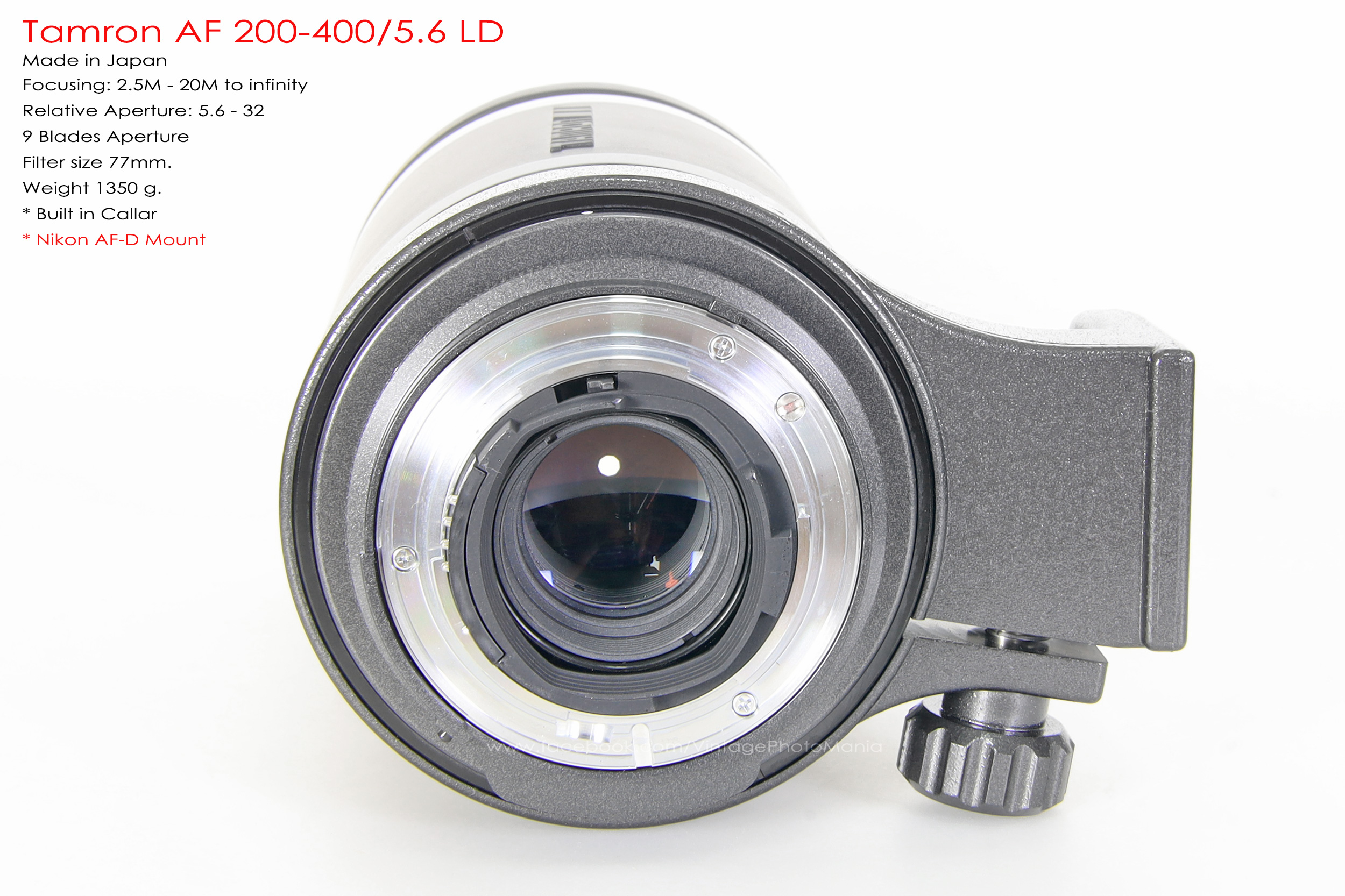 Tamron AF 200-400/5.6 LD *Nikon AF-D Mount เลนส์ซูมซูเปอร์เทเลสายถ่ายนกเอฟไม่ไหล