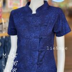 เสื้อหญิงคอจีนแบบเข้ารูป