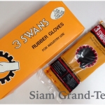 ถุงมือยางดำตรา 3 ห่าน SWANS #142