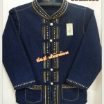 เสื้อแขนยาวผ้าฝ้าย ด้นมือ