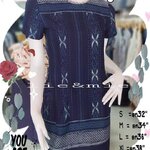 เดรสหม้อห้อมกัดลาย