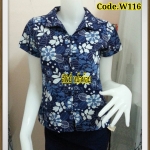 เสื้อหม้อห้อมพิมพ์ลายหญิง