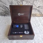 กล่องไม้ใส่ชุดน้ำหมึก+ปากกา