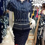 เสื้อหม้อห้อม ทรงคอจีนหญิง