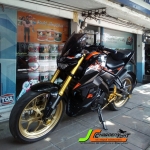 "หล่อจัดหล่อจริงคันนี้" ชุดแต่งจัดเต็ม YAMAMA M-SLAZ150 จดทะเบียนปี59เครื่องดี เดิมไม่แกะ ขี่นิ่มวิ่งดีแน่นอน ไมล์แท้8พันโล