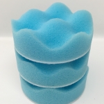 ฟองน้ำขัดสีรถยนต์ 3 นิ้ว แบบรังไข่ สีฟ้า