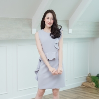 Catia Dress – สีเทา : Size L
