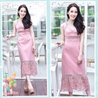 Stella Dusty Pink Midi Dress : Size M