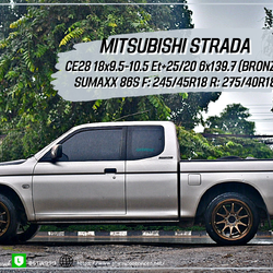 เปลี่ยนล้อยาง MITSUBISHI STRADA CE28 ขอบ18นิ้ว SUMAX 86S F 245/45R18 R 275/40R18