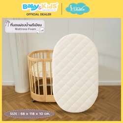 idawin ฟูกที่นอนฟองน้ำแอนตี้แบคทีเรีย 99 % size. 68 x 118 x 10 cm.