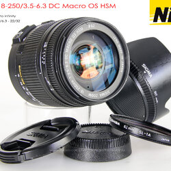 Sigma AF 18-250/3.5-6.3 DC Macro OS HSM *Nikon AF-S Mount เลนส์ซูมอเนกประสงค์ 14 เท่ามีกันสั่น