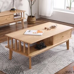 โต๊ะกลาง ไม้ยางพารา รุ่น Coco-CT120 สีธรรมชาติ