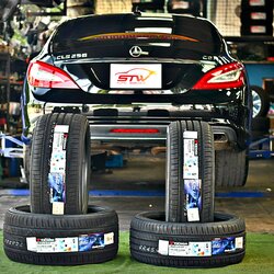 ยาง YOKOHAMA BluEarth-GT AE51 F 245/40R19 98W R 275/35R19 100W ติดตั้งใส่ Mercedes Benz CLS250