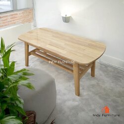 โต๊ะกลางไม้ยางพารา รุ่น Cosmos ขนาด 100x50x43 cm.สีธรรมชาติ