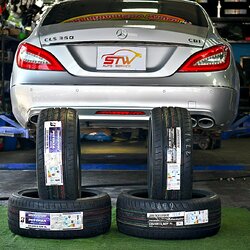 ยาง BRIDGESTONE RE004 F 225/40R18 92W R 235/40R18 95W ติดตั้งใส่ Mercedes Benz CLS350
