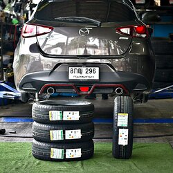 ยาง DUNLOP ENASAVE EC300+ 185/65R15 88T ติดตั้งใส่ MAZDA 2 SKYACTIV