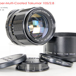 Pentax Super-Multi-Coated Takumar 105/2.8 *M42 Mount เลนส์พรอตเทรตตัวเล็กคมๆ