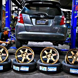 ล้อแม็กซ์ TE37 (หยอดแดง) 15x7.0 Et+35 PCD:4x100 TRIANGLE TE301 195/50R15