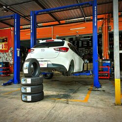 ยาง GOODYEAR DURAPLUS2 195/55R15 85V ติดตั้งใส่ MAZDA 2